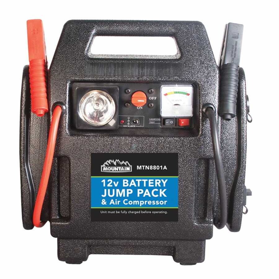 12 Volt Battery Jump Booster Pack with Air Compressor