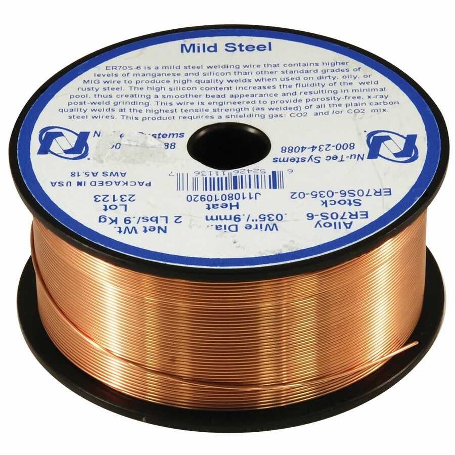 WELDING WIRE .035" STEEL ER70S-6 2 LBS. (4" SPOOL)