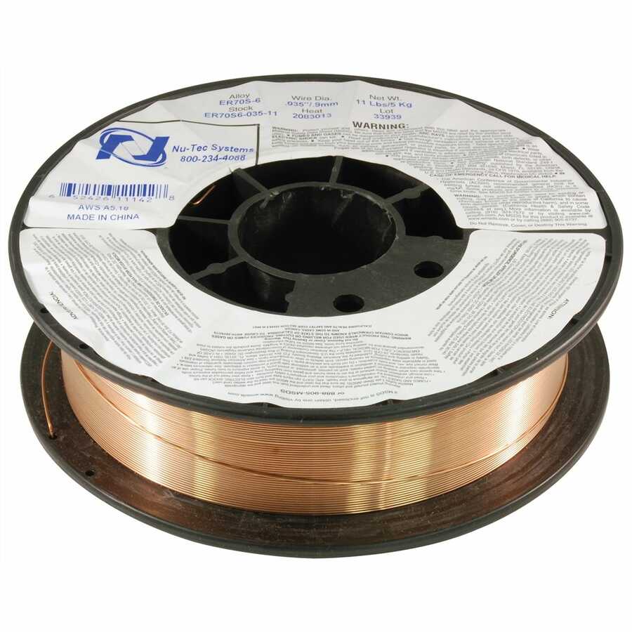 WELDING WIRE .035" STEEL ER70S-6 11 LBS (8" SPOOL)