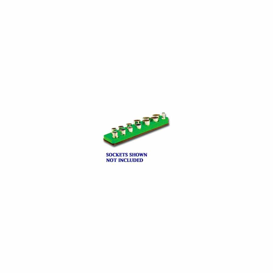 3/8 Inch Drive Shallow Socket Organizer w Magnetic Base - Neon G