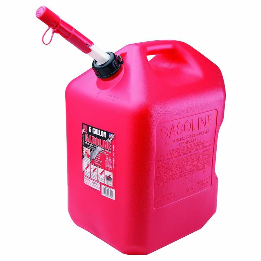 Auto Shutoff Gasoline Can 6 Gallon