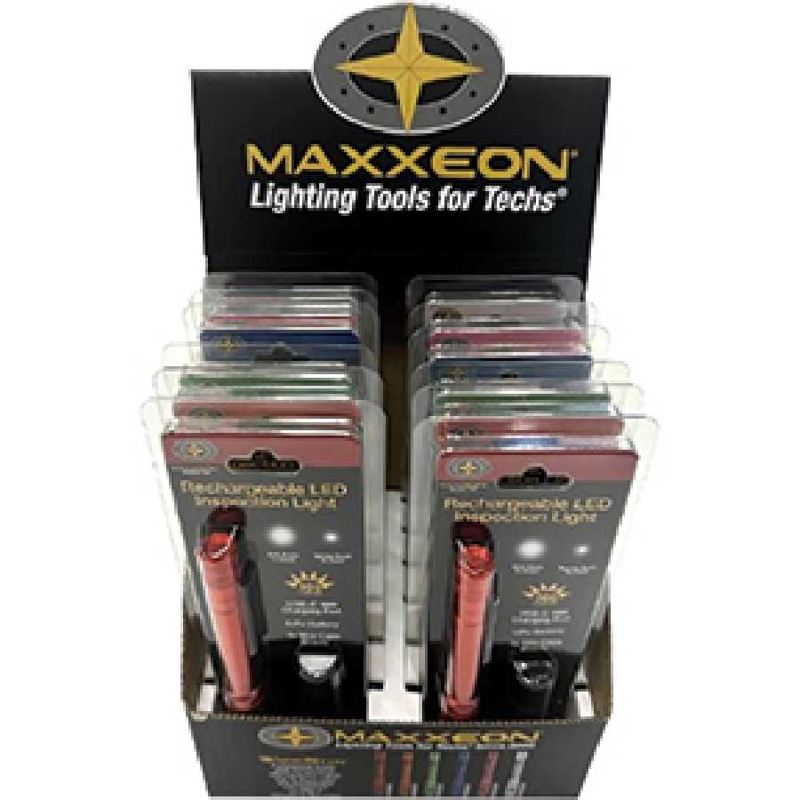 Maxxeon Mixed Display 12-Pack - Rechargeable Penlights USB-C