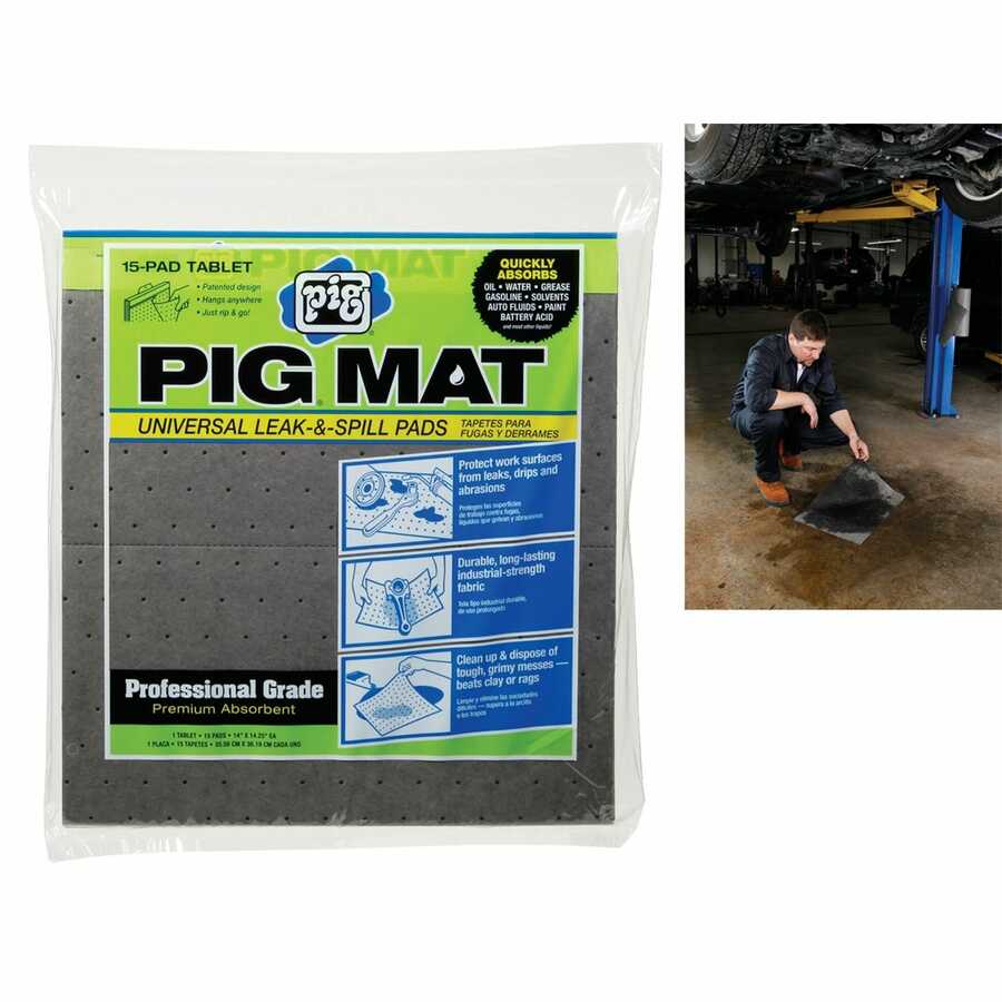 PIG Universal Lt-Wt Ab Mat Tablet - 14" x 14.25"