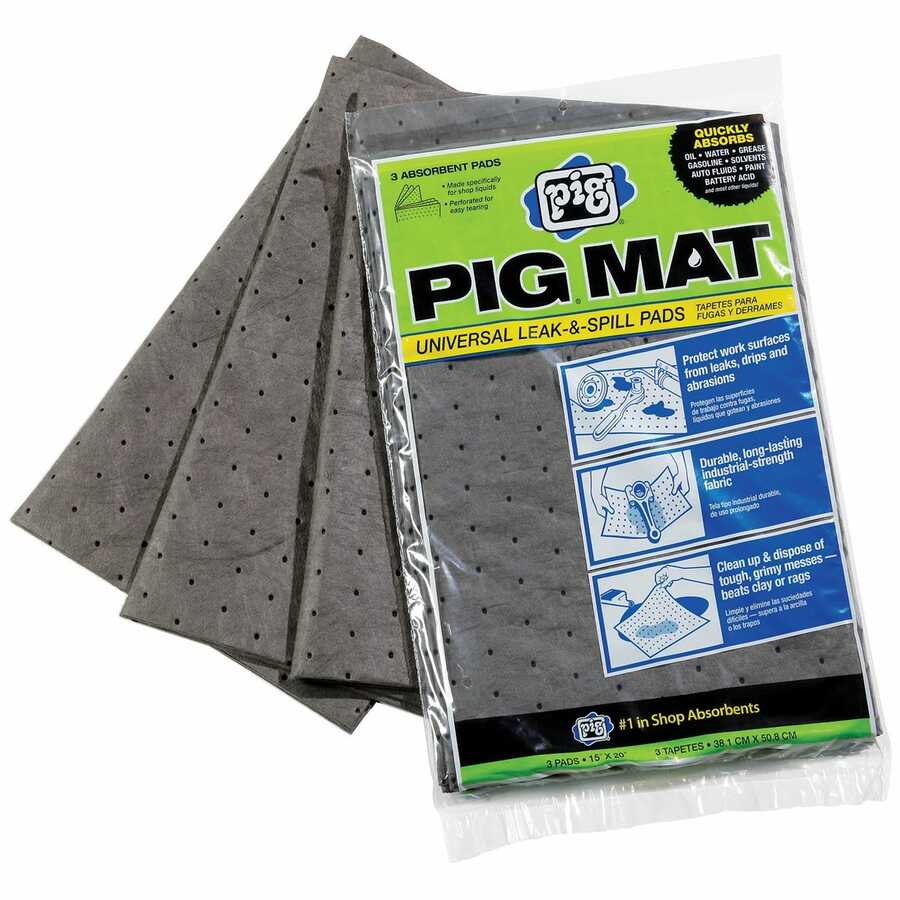 PIG Universal Med Weight Absorbent Mat Pack (3 pk)
