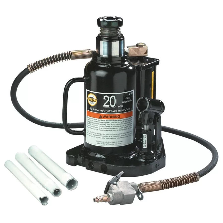 Air Actuated & Manual Hand Bottle Jack - 20 Ton