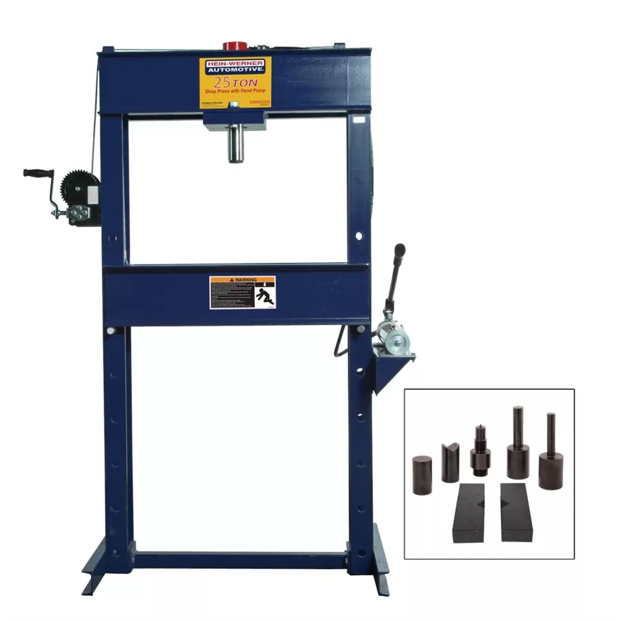 25 ton press w/accessory kit