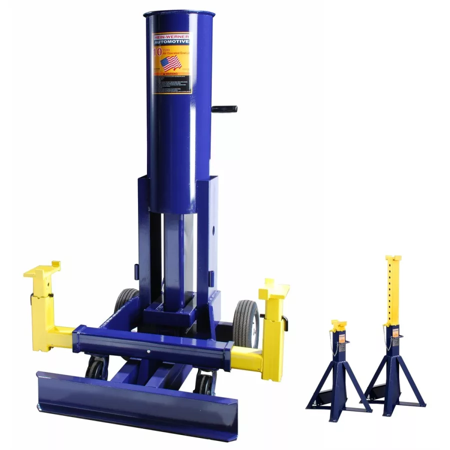 10 air operated end lift w/high lift 10 ton stands 10 air operated end lift w/high lift 10 ton stands