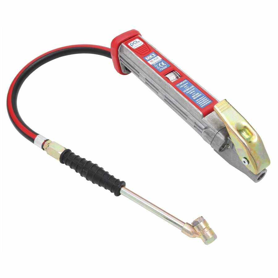 Tire Inflator with 21 Inch Hose, Twin Angled Chuck