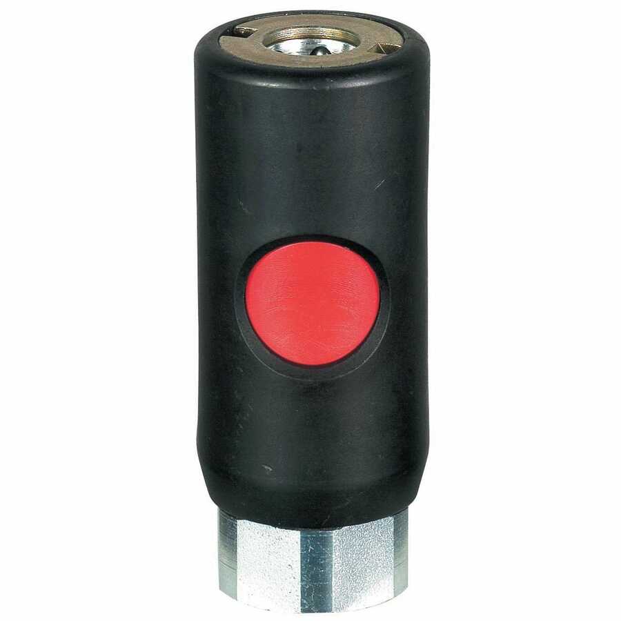 1/4 In Truflate Safety Push Button Coupling w 1/4 In F NPT