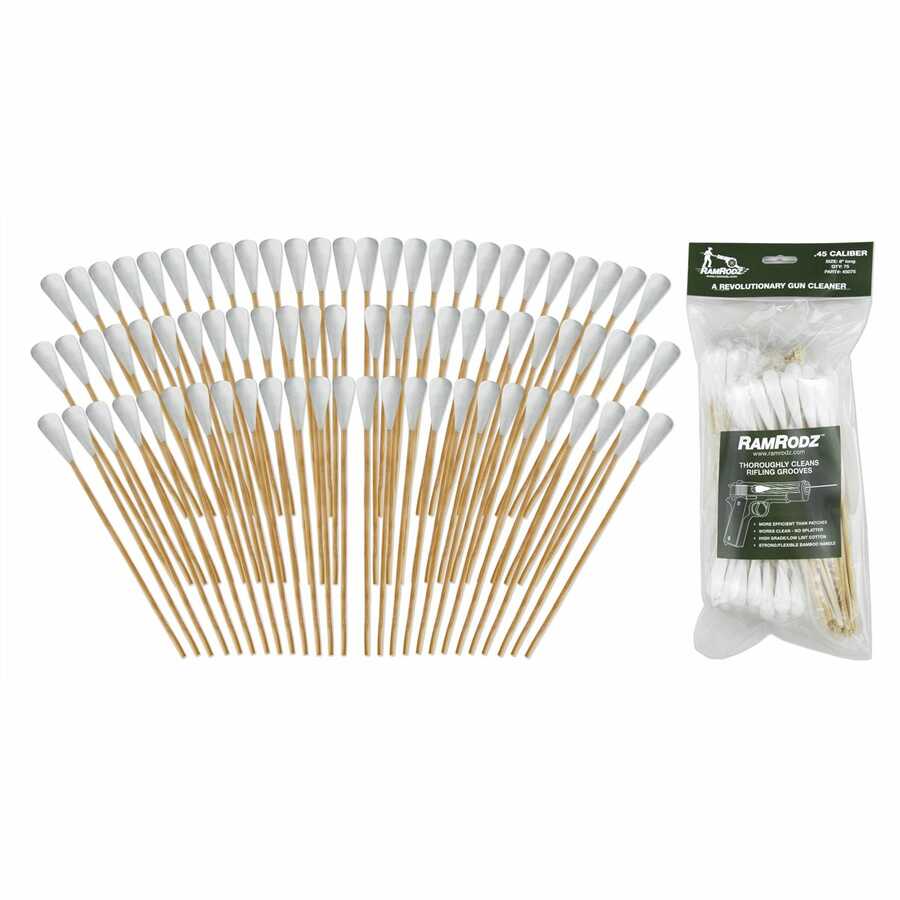 .45 Caliber 8" bamboo handle 75 pcs RamRodz