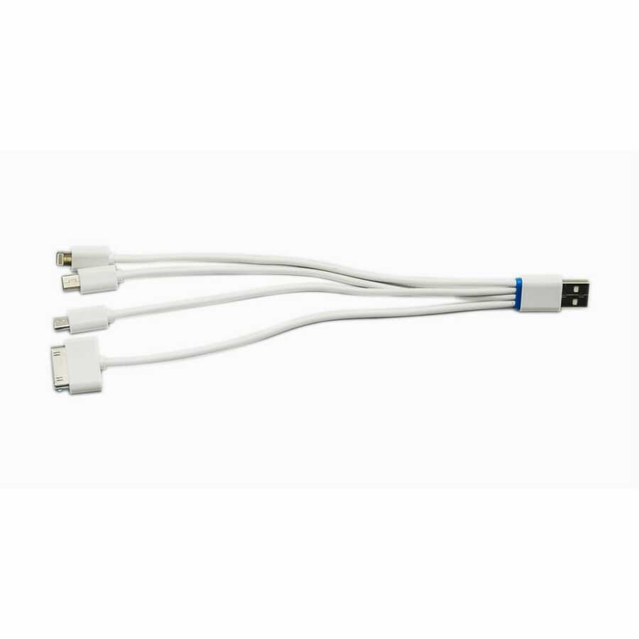 4-In-1 Pigtail Connection USB Cell Phone Charger