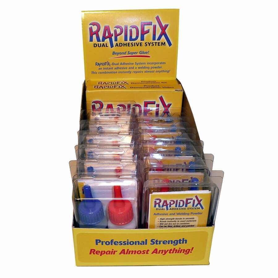RapidFix Dual Adhesive System - Counter Display of 12