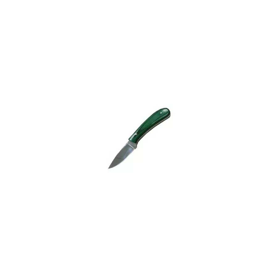 6-5/8" Overall Drop Point Fixed Blade Knife with Green Pakkawood 6-5/8" Overall Drop Point Fixed Blade Knife with Green Pakkawood