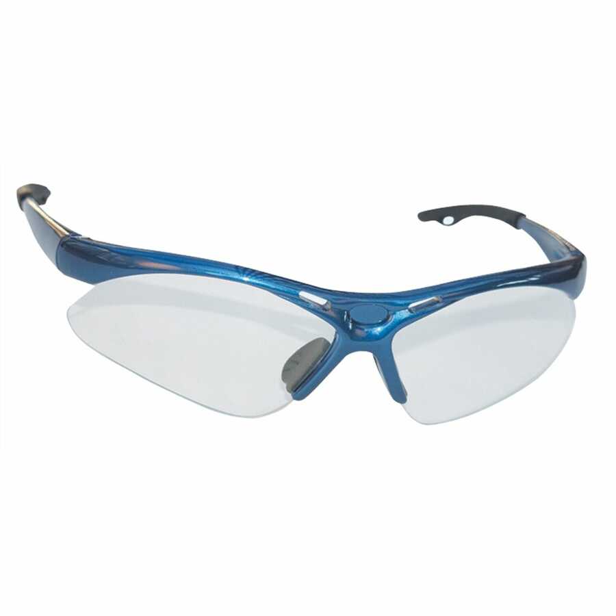 DIAMONDBACK SAFETY GLS BLUE FRAME/CLR LENS