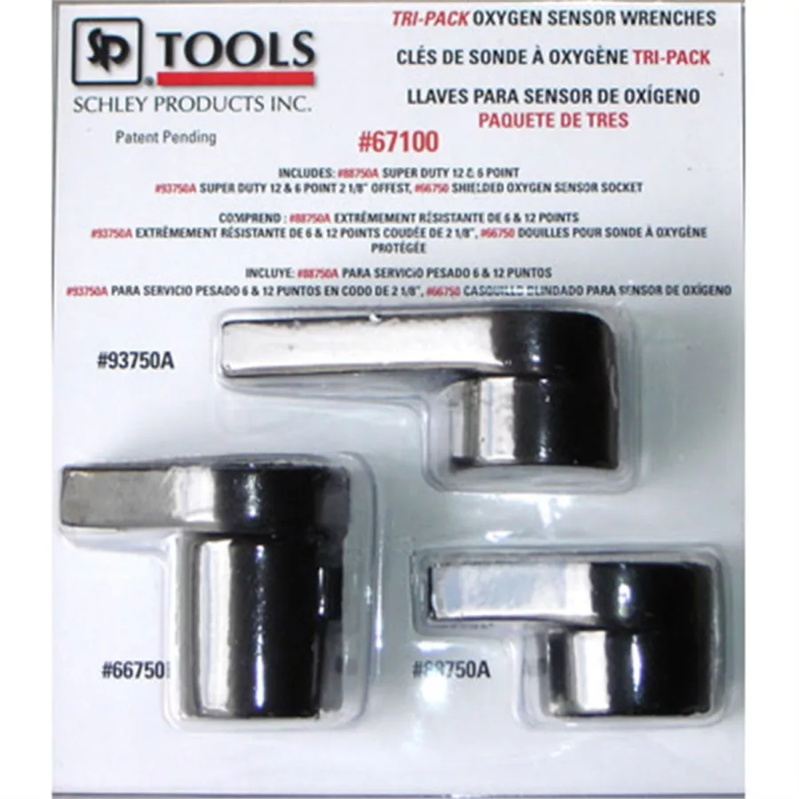 Oxygen Sensor Wrench Set- 3-Pc Oxygen Sensor Wrench Set- 3-Pc
