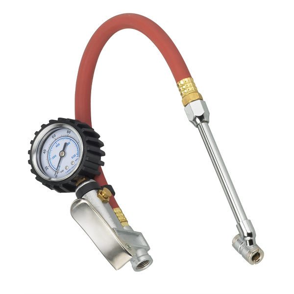 S & G Tool Aid | 65110 | Dual Head Tire Inflator with Dial Gauge & Swivel Hose