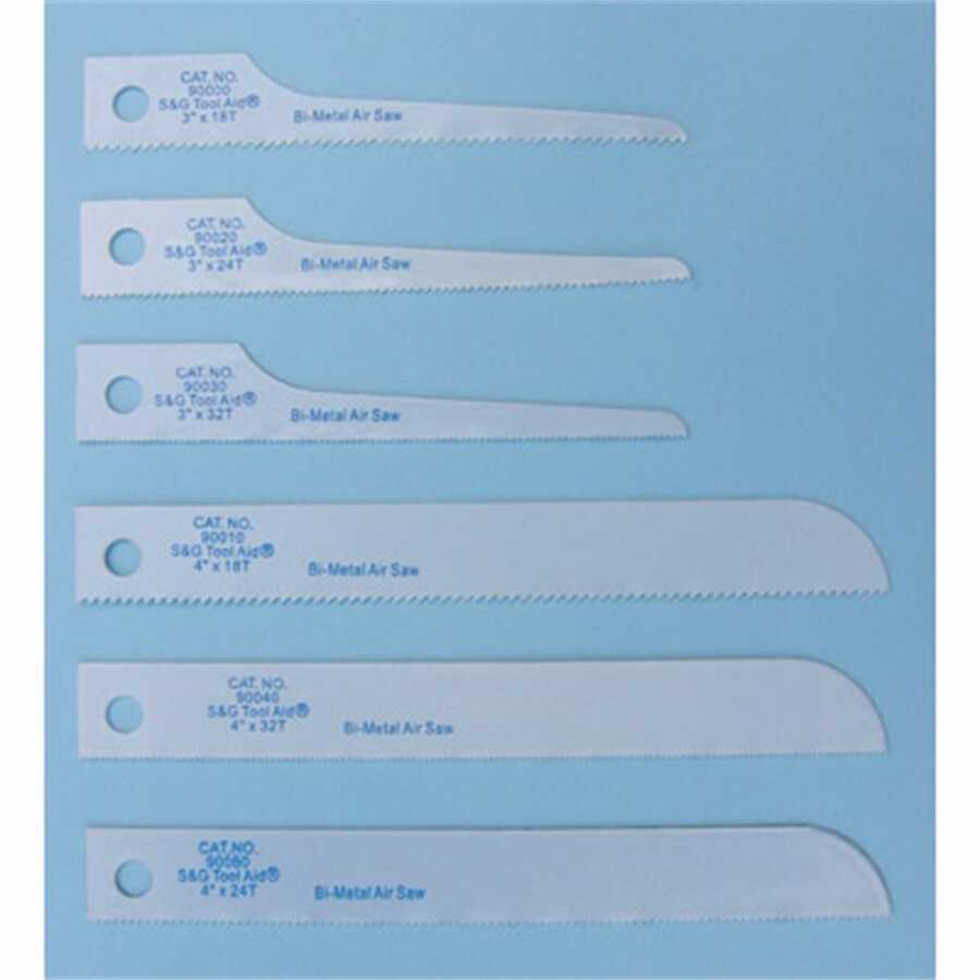All Purpose Air Saw Blades 24 TPI 4 Inch 5 Pack