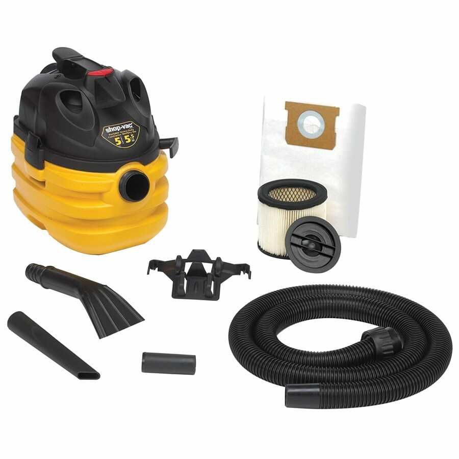 Heavy Duty Portable 5 Gallon Wet/Dry ShopVac