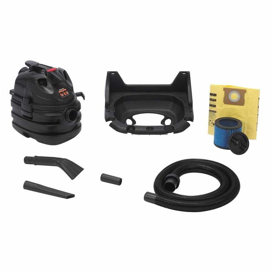 5 Gallon 6.5 HP Portable Heavy-Duty Vacuum