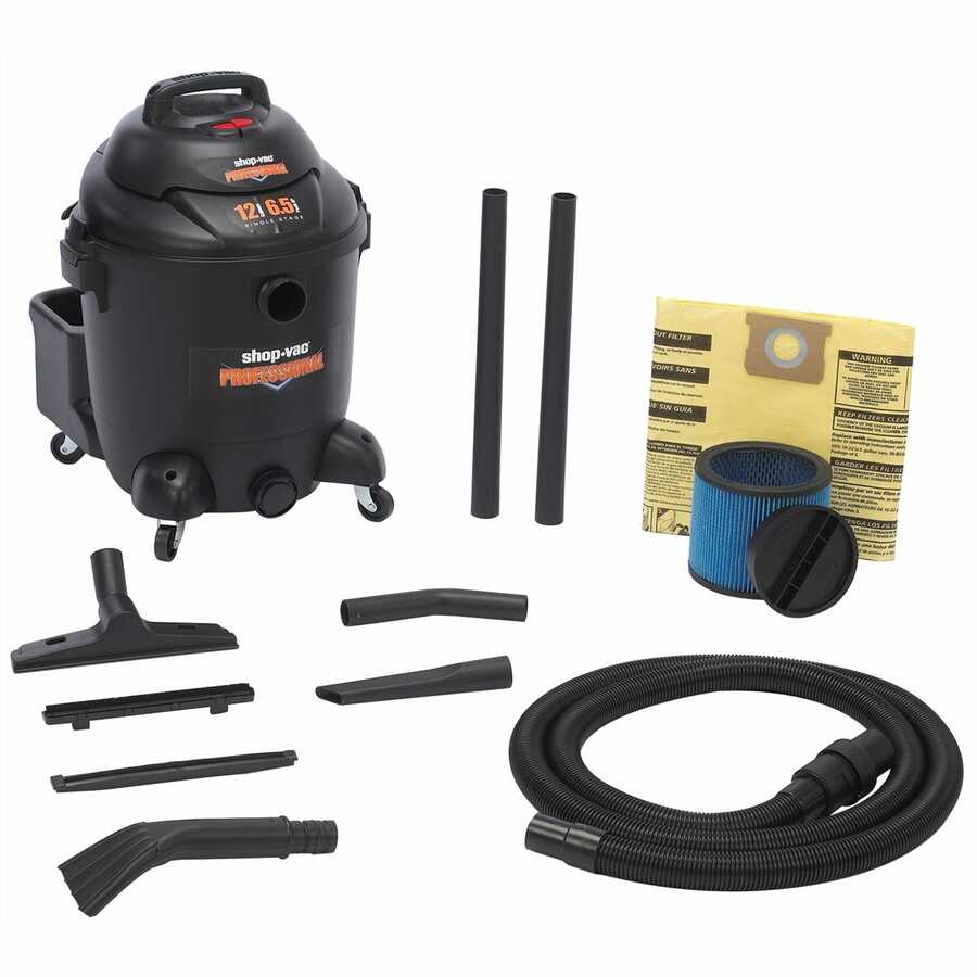 12 Gallon 6.5 HP Wet/Dry Utility Vacuum