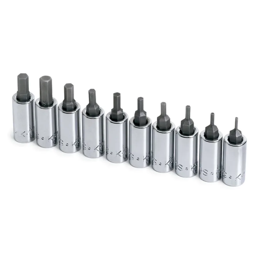 1/4 In Drive Fractional Hex Bit Socket Set - 10 Piece (image for) 1/4 In Drive Fractional Hex Bit Socket Set - 10 Piece