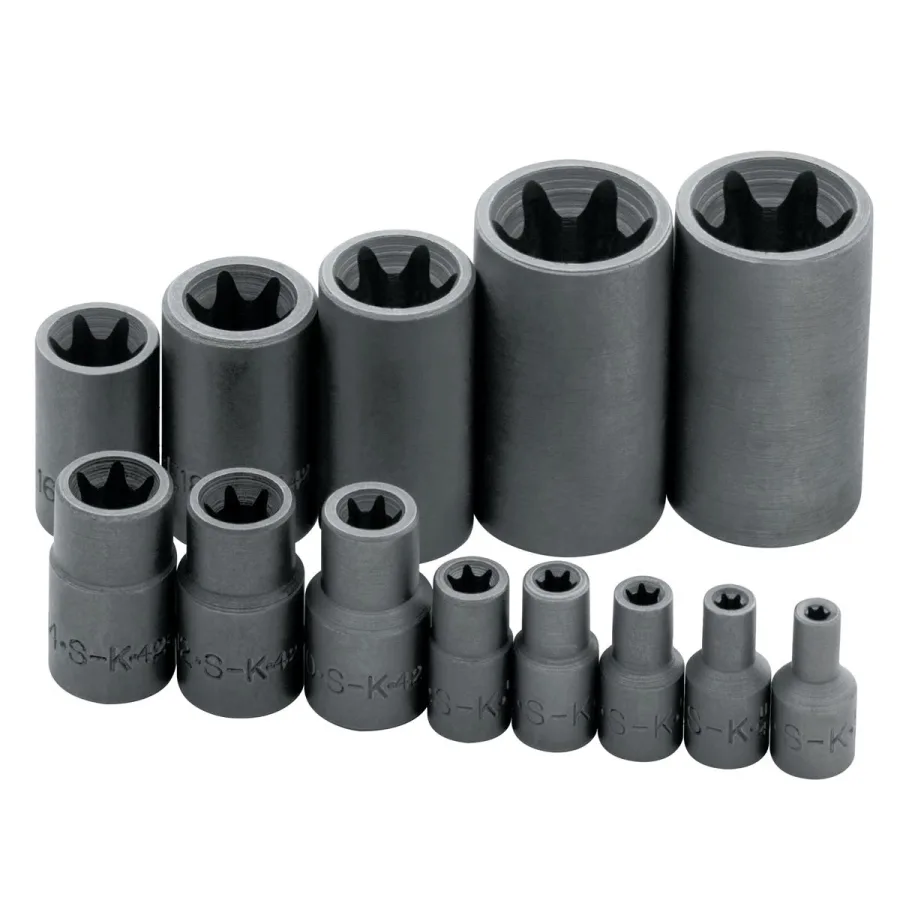 1/4, 3/8 & 1/2 In Dr Female E-Torx Socket Set - 13-Pc (image for) 1/4, 3/8 & 1/2 In Dr Female E-Torx Socket Set - 13-Pc