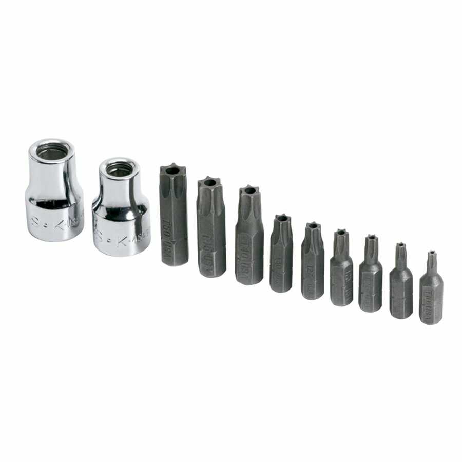 3/8 In Drive Tamper-Proof Torxr Bit Set - 11 Piece