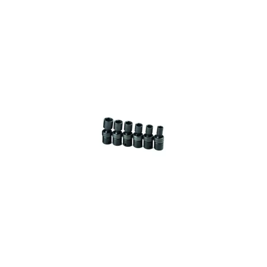 1/4 In Drive 6 Pt Swivel Metric Impact Socket Set - 6 Piece