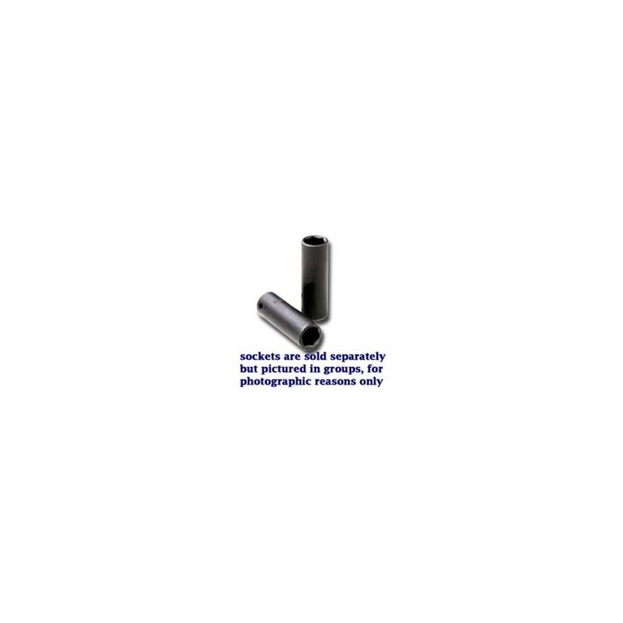 1/2 In Drive 6 Pt Deep Fractional SAE Impact Socket - 1-1/8 In