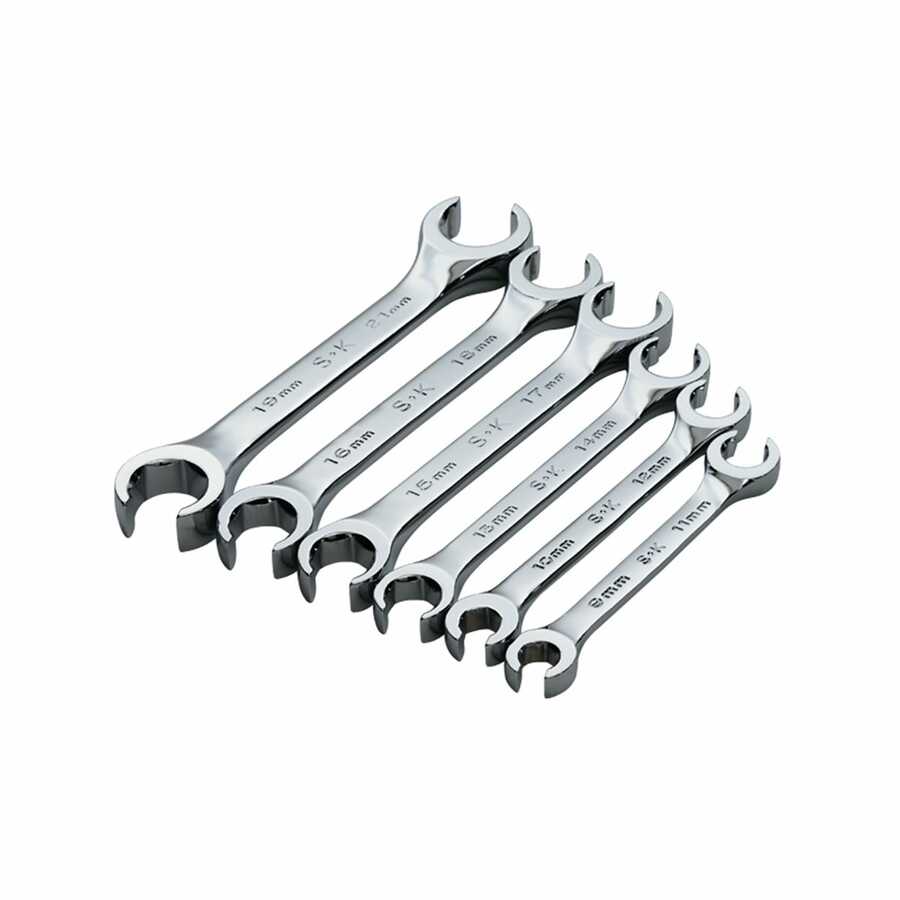 8 x 9mm Full Polished Finish SK Hand Tool 87778 6-Point Short Deep Box End Wrench 