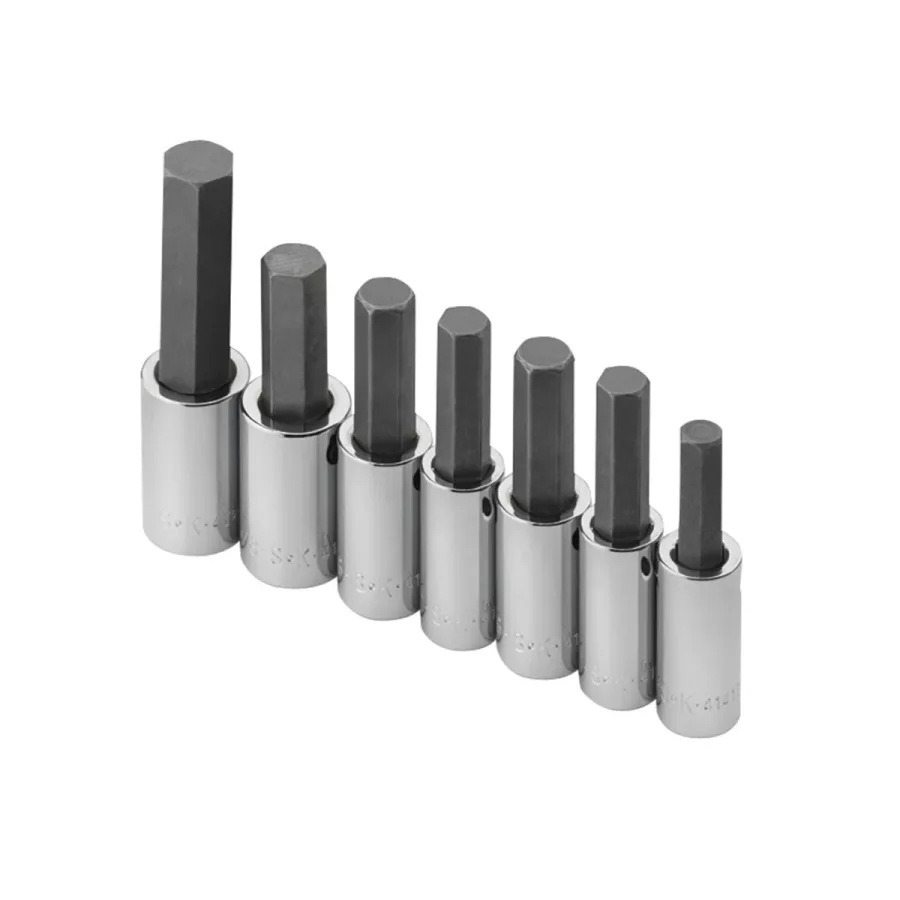 (image for) 1/2 In Dr Fractional Hex Bit Socket Set - 7-Pc