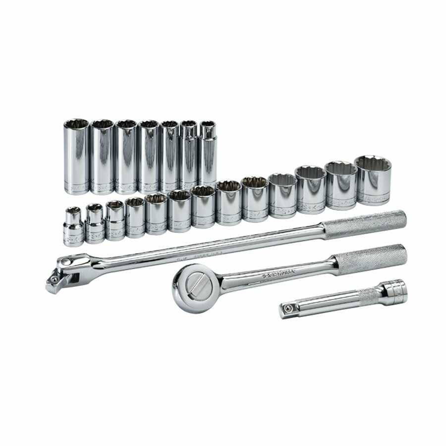 1/2 In Dr Fractional Professional Socket Set - 23-Pc