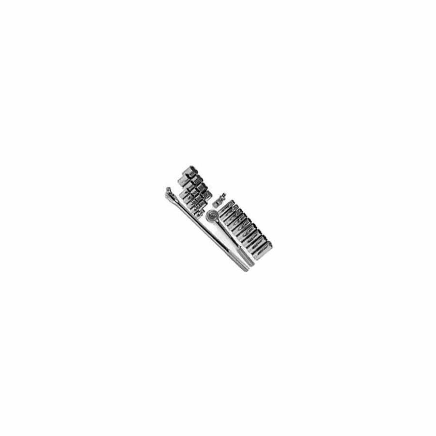 SK 4128-6 1/2 In Drive 6 Pt Fractional Socket Set w/ Ratchet - 2