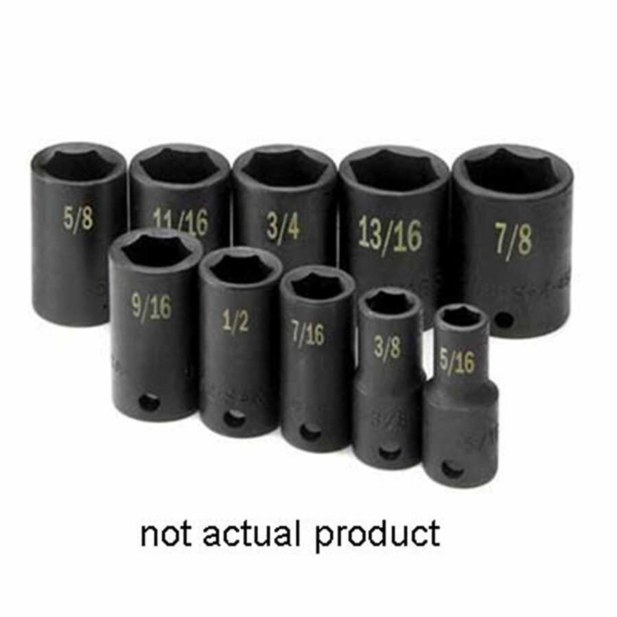 8 Pc 3/8" Drive SAE Deep Impact Socket Set 84915 8 Pc 3/8" Drive SAE Deep Impact Socket Set 84915
