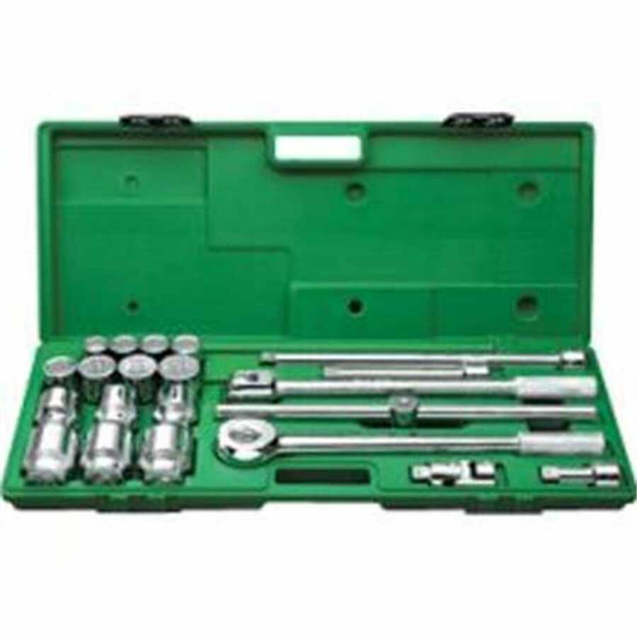 3/4 In Drive 12 Point Fractional Socket Set - 21-Pc