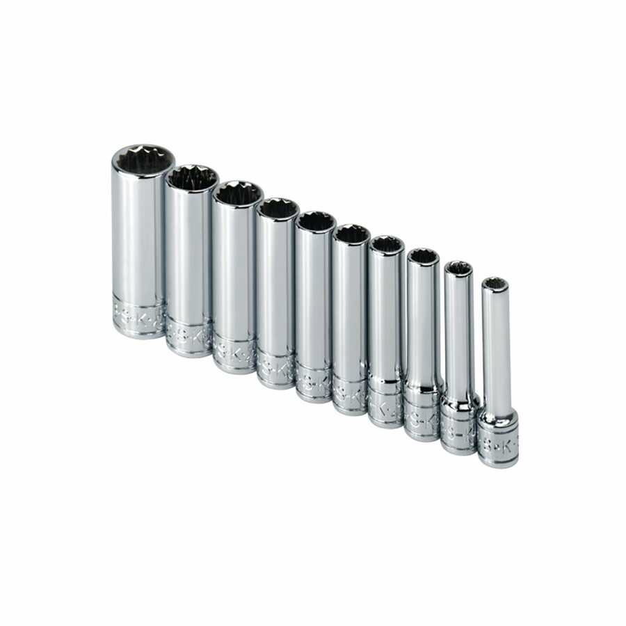 SK 4950 1/4" Drive 12-Point Deep Socket Set 10-Piece