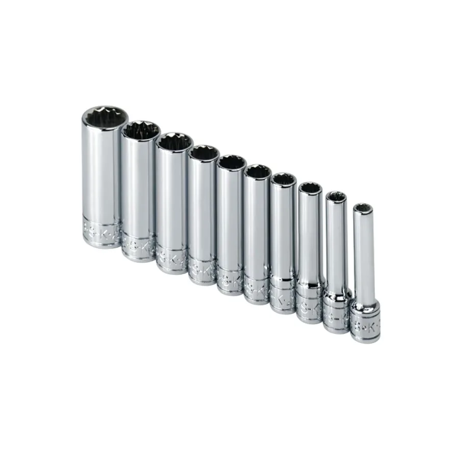 SK 4950 1/4" Drive 12-Point Deep Socket Set 10-Piece