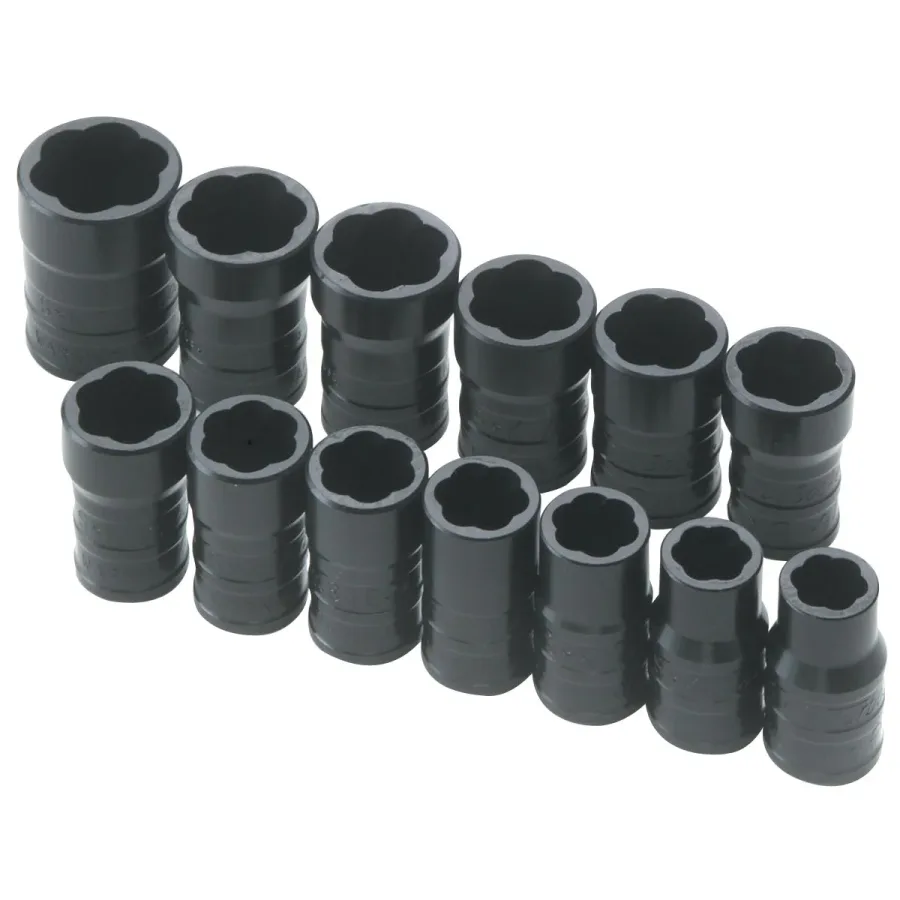 3/8 In Dr Fractional / Metric TurboSocketr Set - 13-Pc (image for) 3/8 In Dr Fractional / Metric TurboSocketr Set - 13-Pc