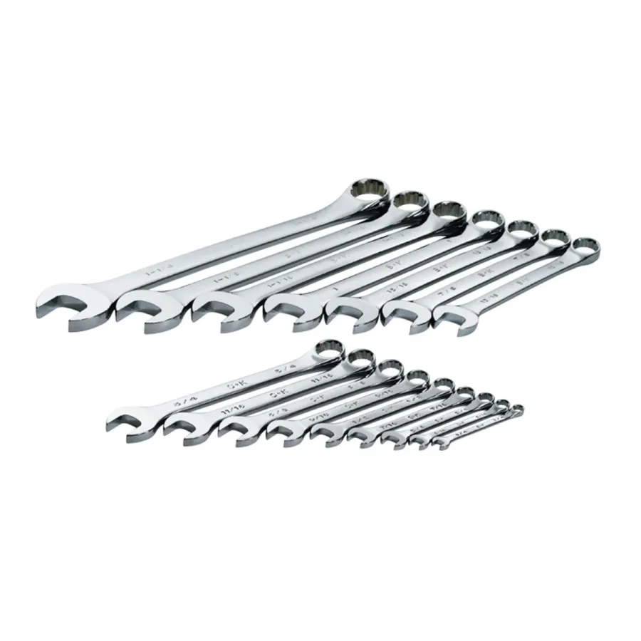 SuperKrome(R) Fractional Combination Wrench Set - 16 Piece
