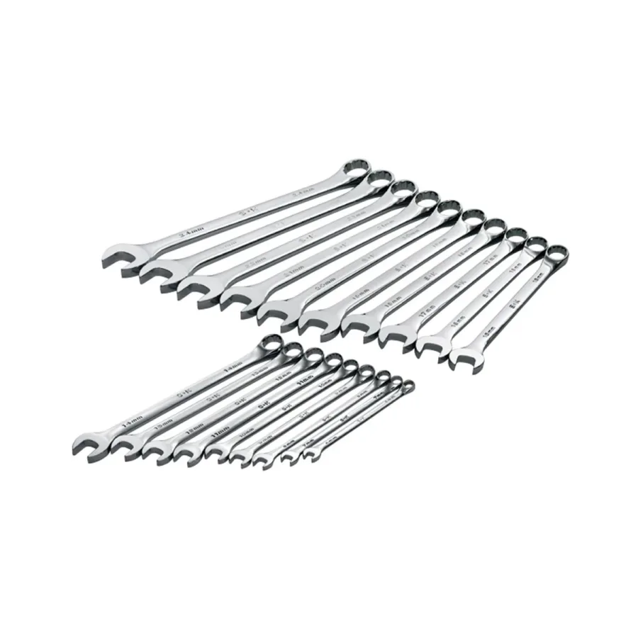 SuperKrome(R) 12 Pt Metric Long Pattern Combination Wrench Set - (image for) SuperKrome(R) 12 Pt Metric Long Pattern Combination Wrench Set -