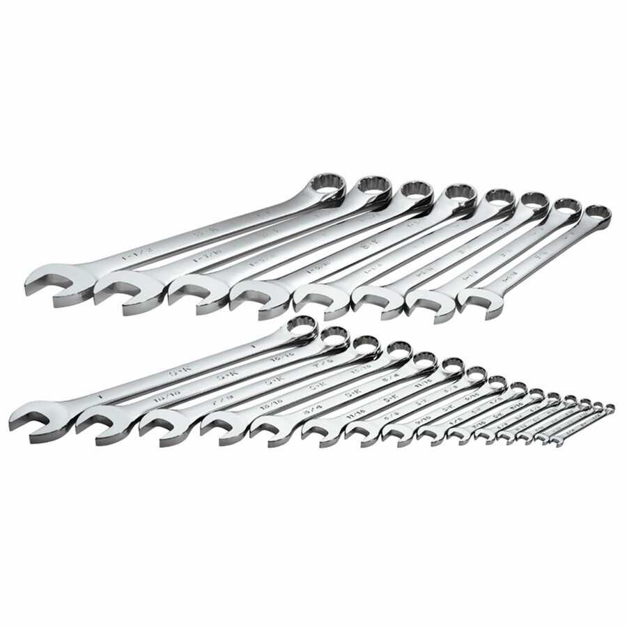 SuperKrome Fractional Combination Wrench Set - 23-Pc