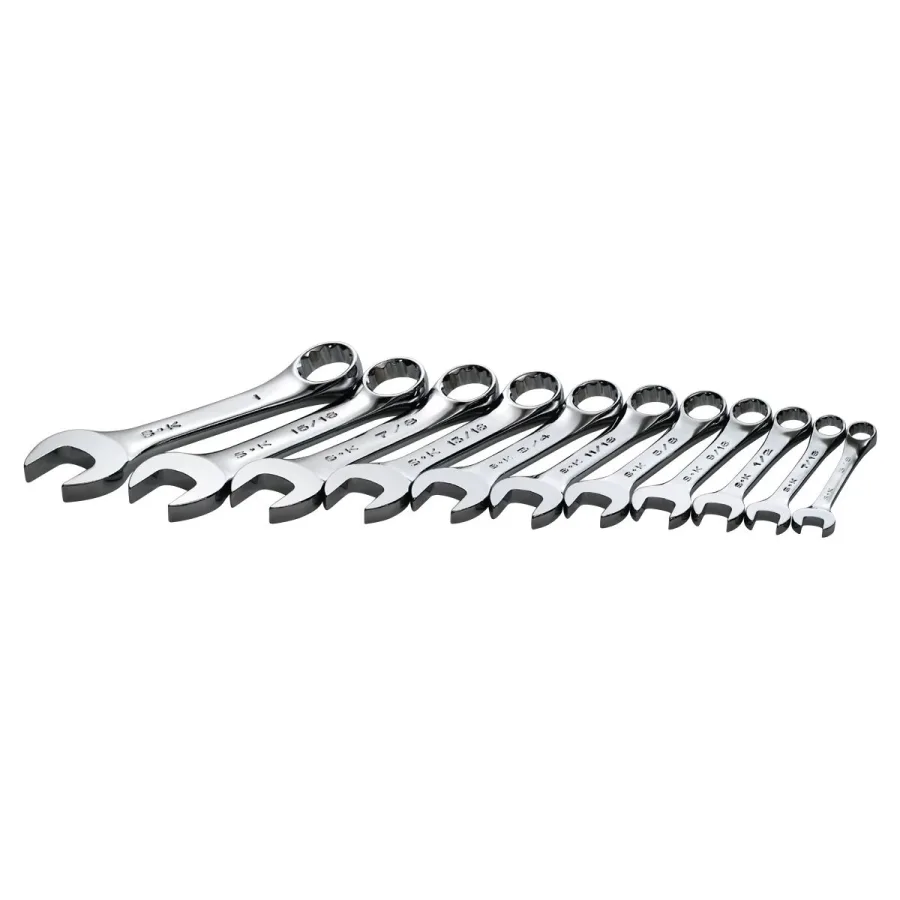 11-Pc SuperKrome(R) Short Pattern Fractional Combo Wrench Set (image for) 11-Pc SuperKrome(R) Short Pattern Fractional Combo Wrench Set