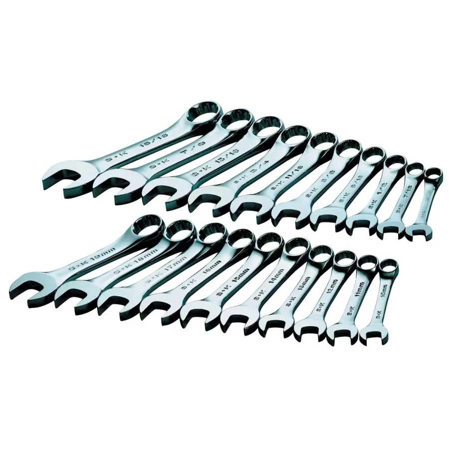 SuperKrome 12 Pt Short Fractional SAE Metric Combination Wrench (image for) SuperKrome 12 Pt Short Fractional SAE Metric Combination Wrench
