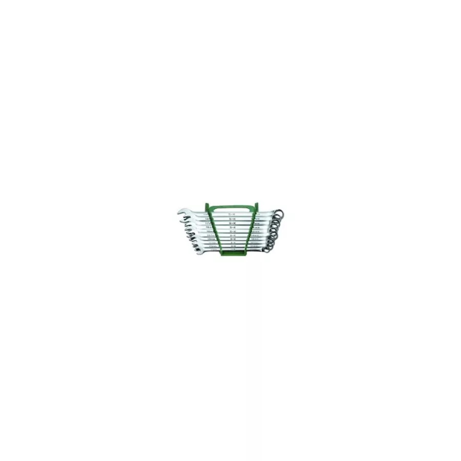 Metric Long Pattern Combo Wrench Set - 10-Pc