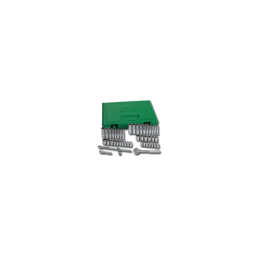 1/4 In Dr Socket Set - SAE/Metric - 6 Pt - 45-Pc