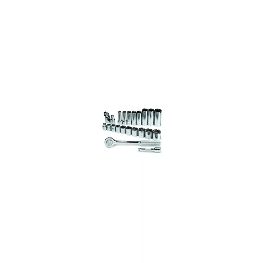 Socket Set - 22 Pc SAE 3/8In Dr 6 Pt