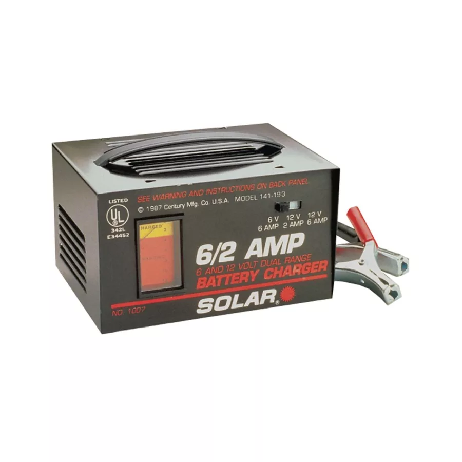 N/N Manual Economy Battery Charger 6/2 Amp, 6 /12 Volt