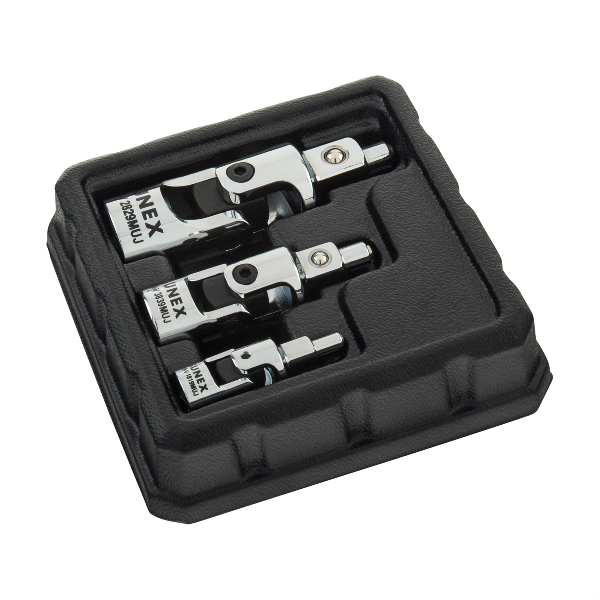 3PC 1/4\", 3/8\", 1/2\" Dr Chrome Mag Uni Joint Set