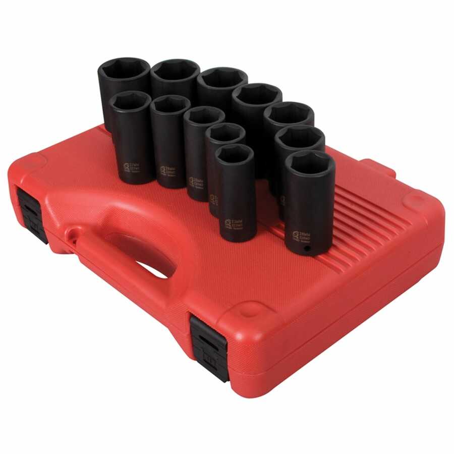 1/2 In Drive 12Pt SAE Driveline Limited Clearance Socket Set 7Pc