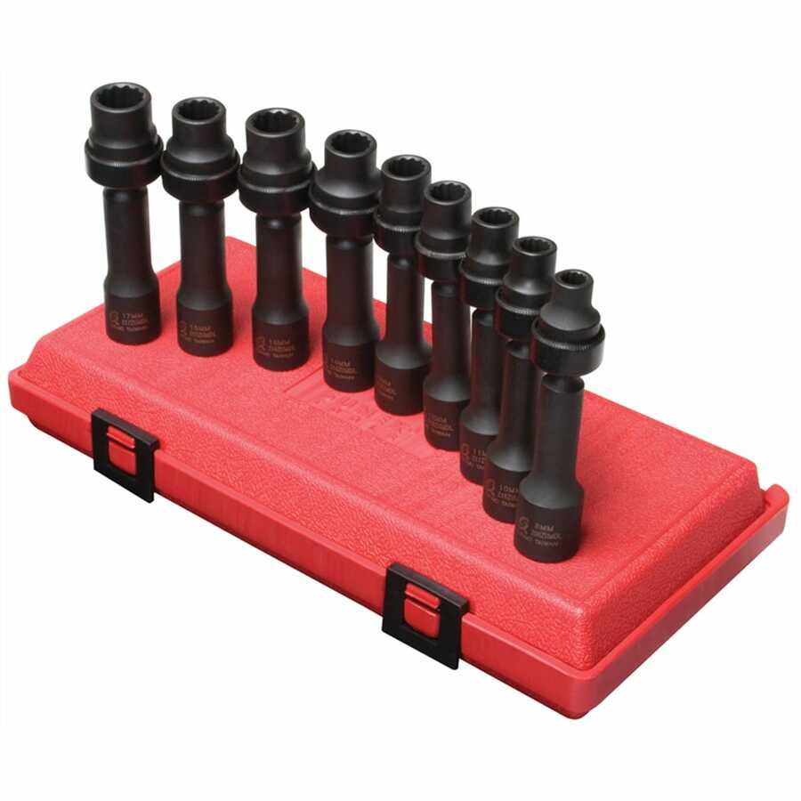 1/2 In Drive 12-Pt Metric Driveline Limited Clearance Socket Set